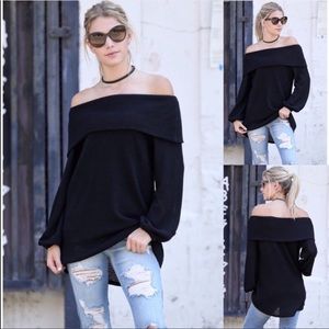 Off shoulder lightweight sweater/top